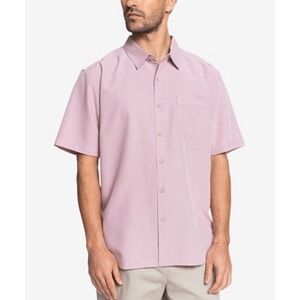 Quicksilver Waterman NWT Men's Medium Centinela Mauve Pink Button Up Shirt